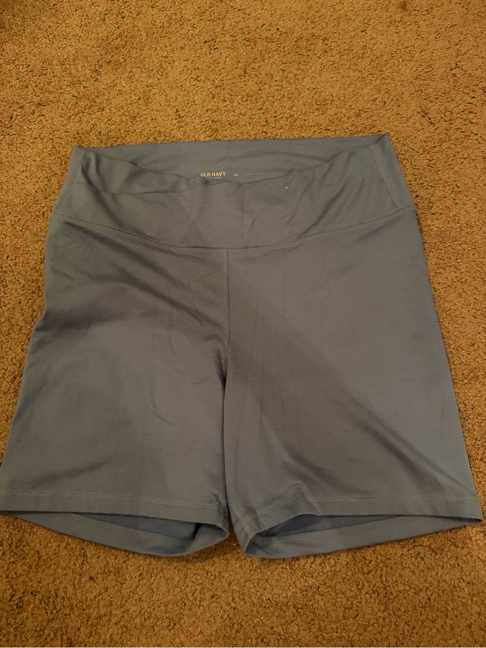 Old Navy Women's Blue High-Waist Active Shorts Cloud Comfy